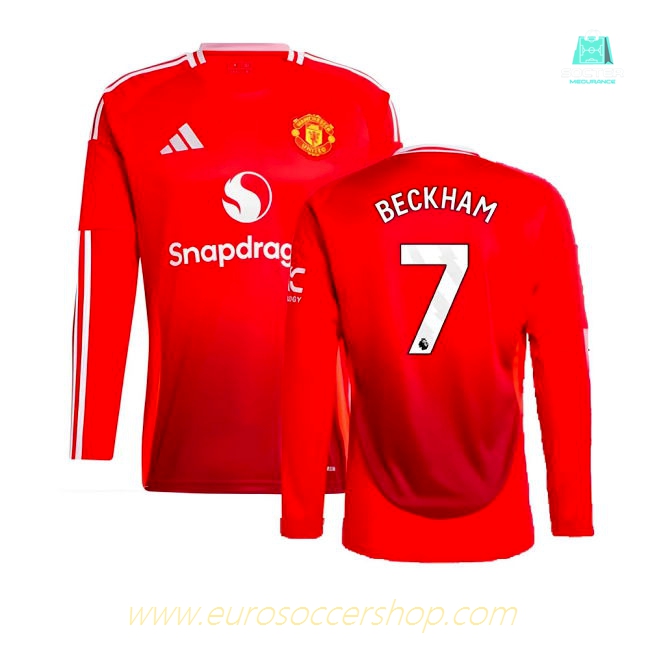 2024-2025 Man Utd Long Sleeve Home Shirt (Beckham 7)