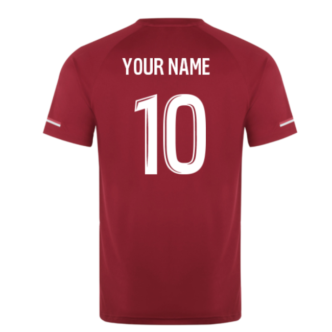 Supporter 2025-2026 As Monaco Training Shirt (Bordeaux) (Your Name)