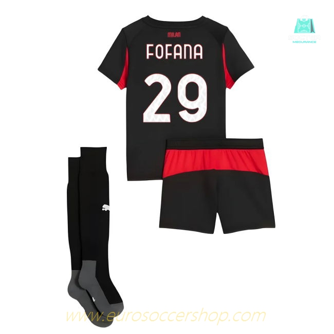 2025-2026 AC Milan Home Mini Kit (Fofana 29)