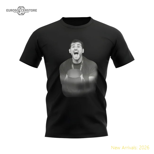 Top-Quality Iker Casillas Real Madrid Legend T-Shirt (Black)