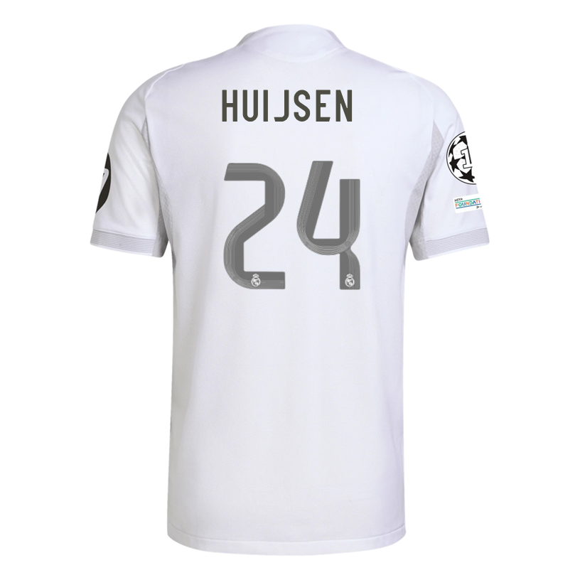 Real Madrid Huijsen 2025-2026 UCL Home Jersey – Authentic Shirt