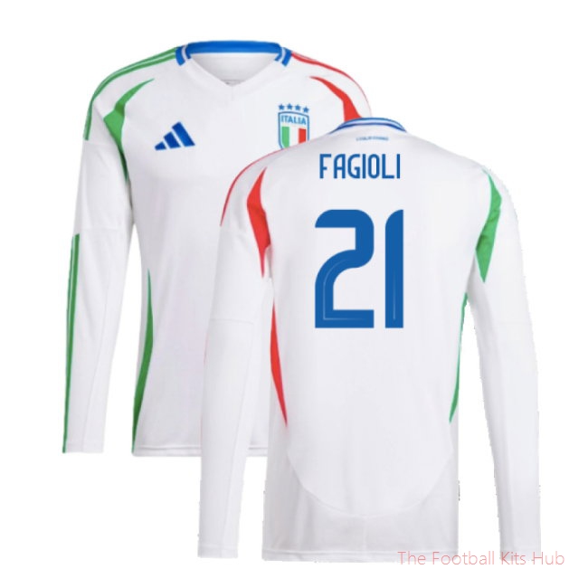 2024-2025 Italy Long Sleeve Away Shirt (FAGIOLI 21)
