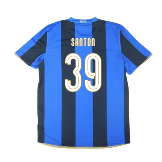 Inter Milan 2008-09 Home Shirt ((excellent) S) (santon 39)