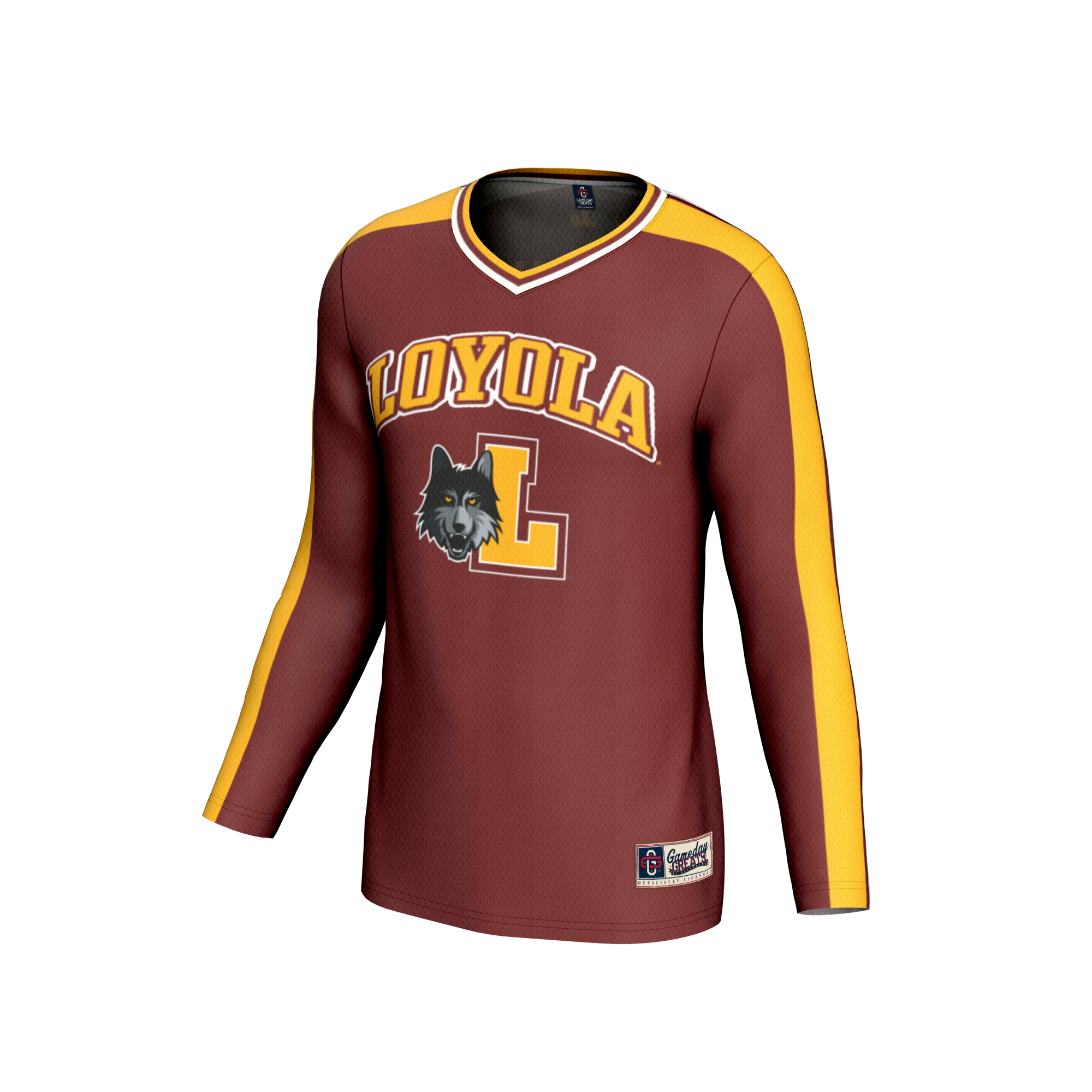 [DDG] Loyola Chicago Ramblers GameDay Greats Youth NIL Pick-A-Player Lightweight Collegiate Volleyball Fashion Jersey - Maroon