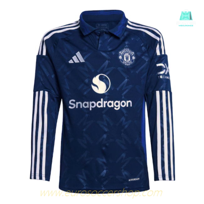 2024-2025 Man Utd Long Sleeve Away Shirt (Kids) (Beckham 7)