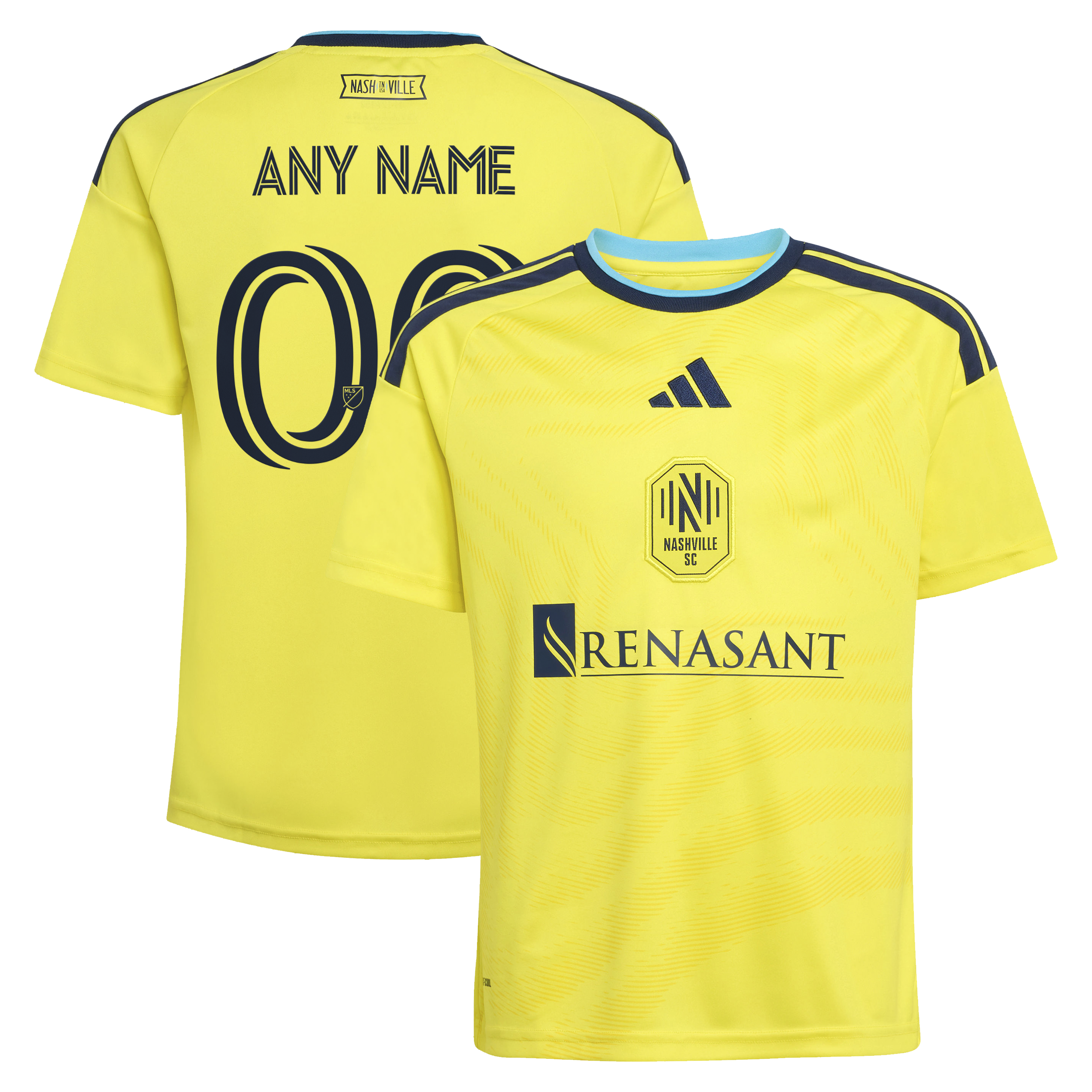 [SJH] Nashville SC Youth 2026 The Reverb Kit Replica Custom Jersey - Yellow