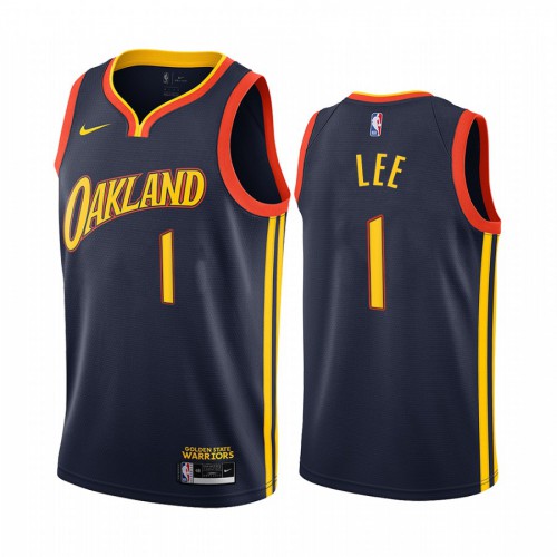 GSW #1 Damion Lee Authentic 2020 City NBA Jersey - Gold Swingman