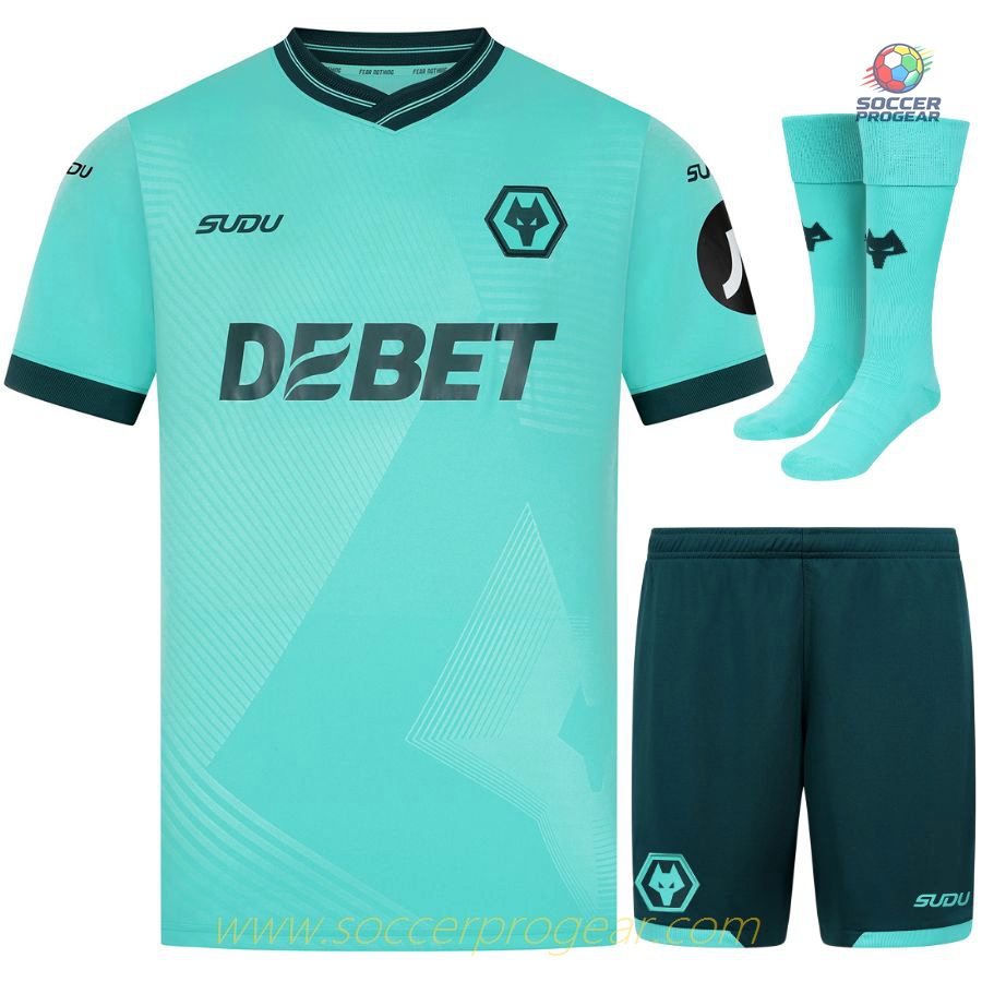 Wolverhampton Away Child Kit Team Jersey 2025-26 Edition