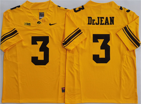 Men's None #3 Cooper De Yellow 2024 home jersey high quality Jersey