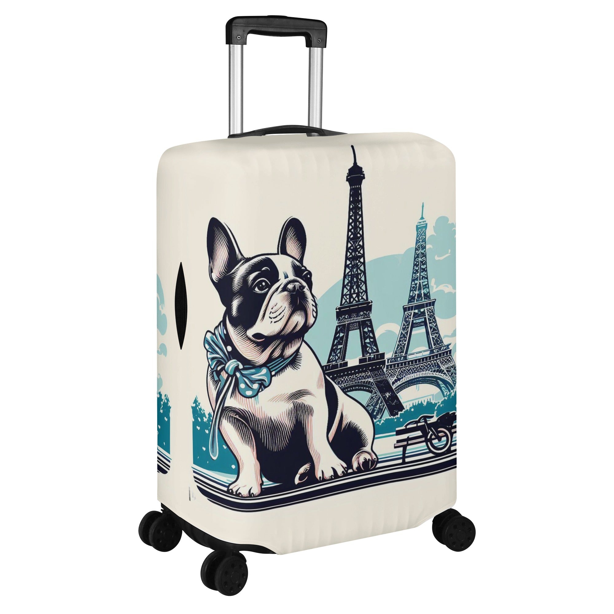 Paris Vibes - Breed-specific Luggage Cover For French Bulldogs