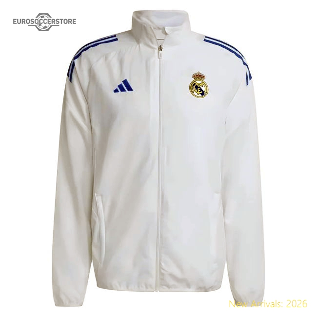 High-Quality 2025-2026 Real Madrid Eu Presentation Jacket (White)
