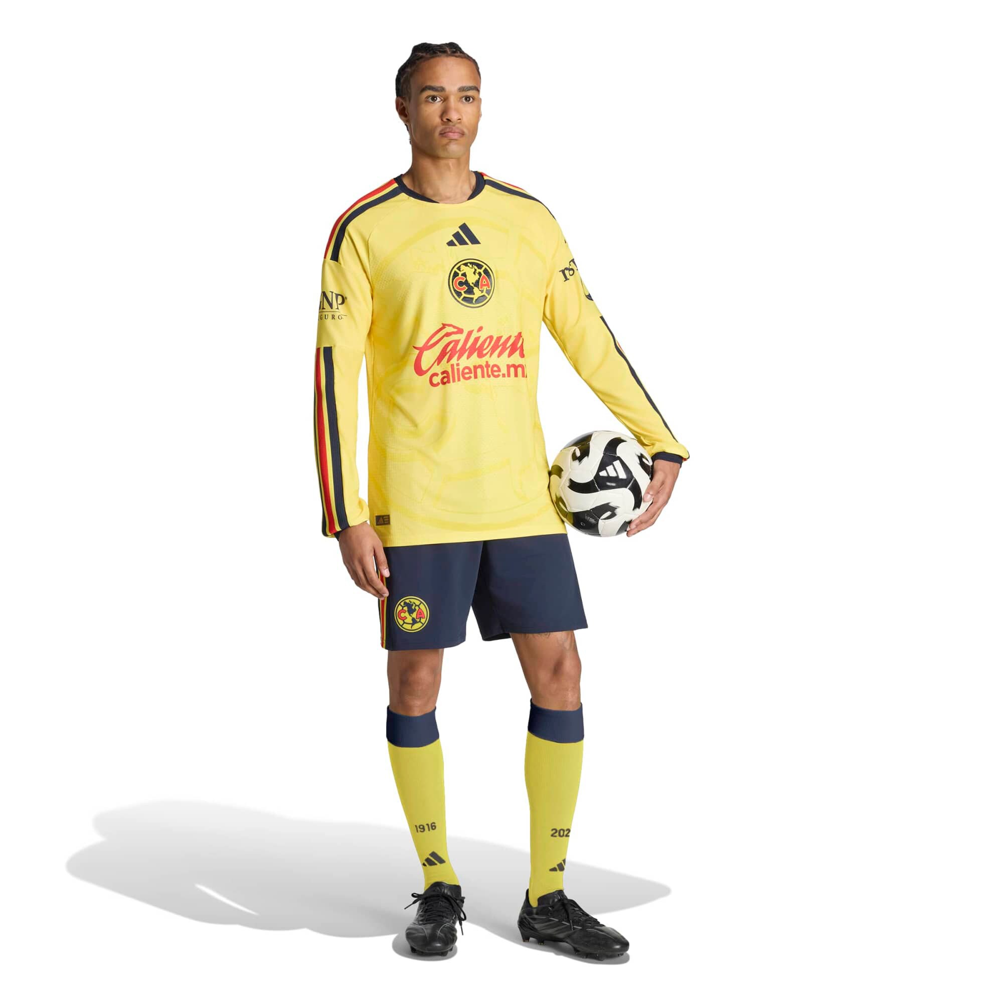 [SJH] Club America 2026/27 Home On-Field Authentic Long Sleeve Jersey - Yellow