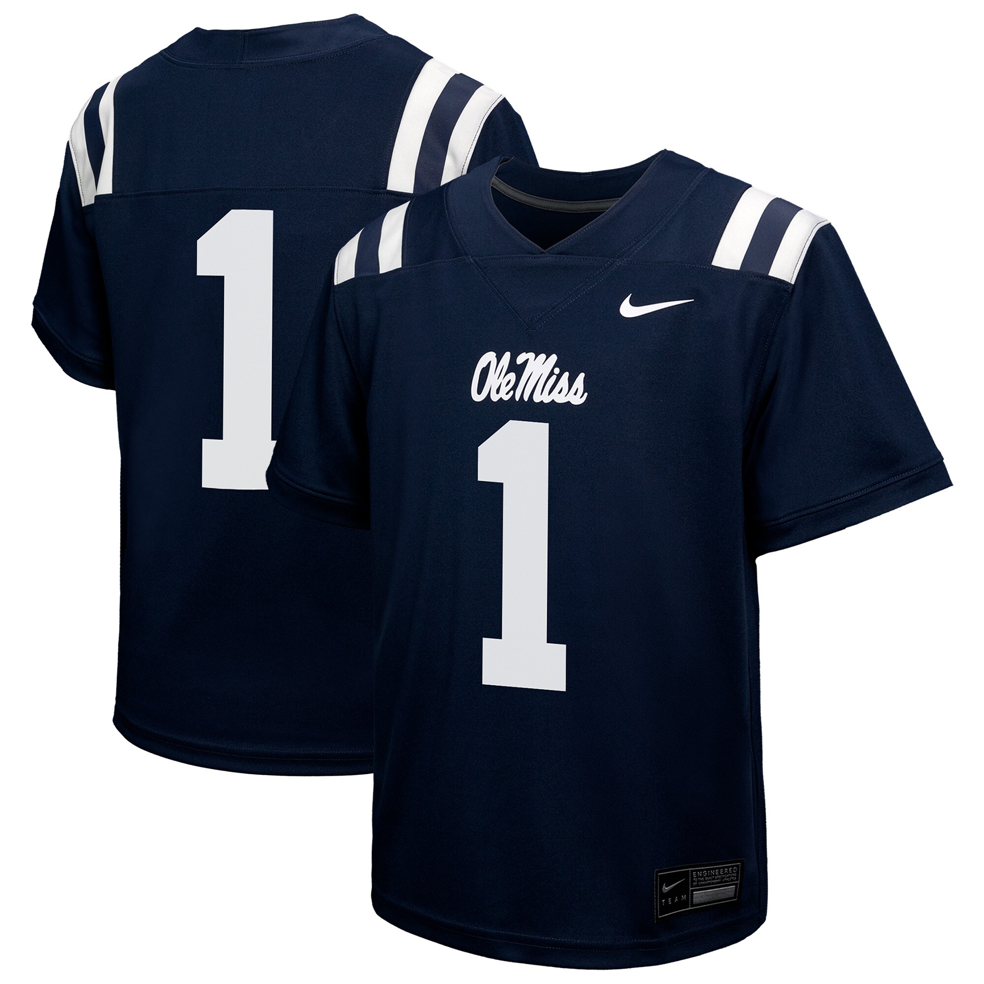 [DDG] Ole Miss Rebels Youth Untouchable Replica Game Jersey - Navy