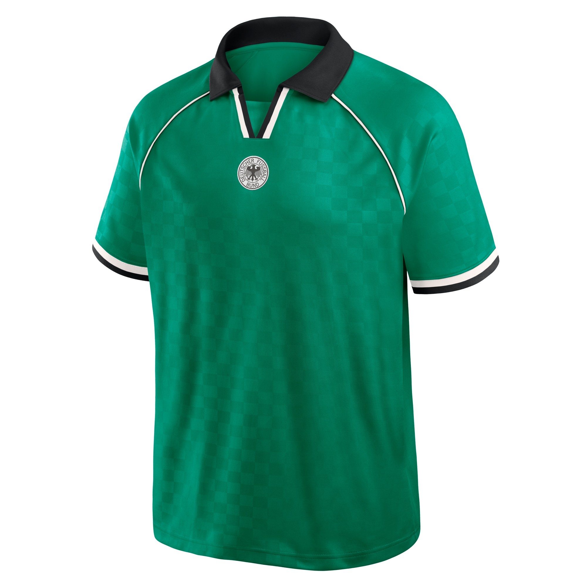 [SJH] Germany National Team Retro Raglan V-Neck Fashion Jersey - Green