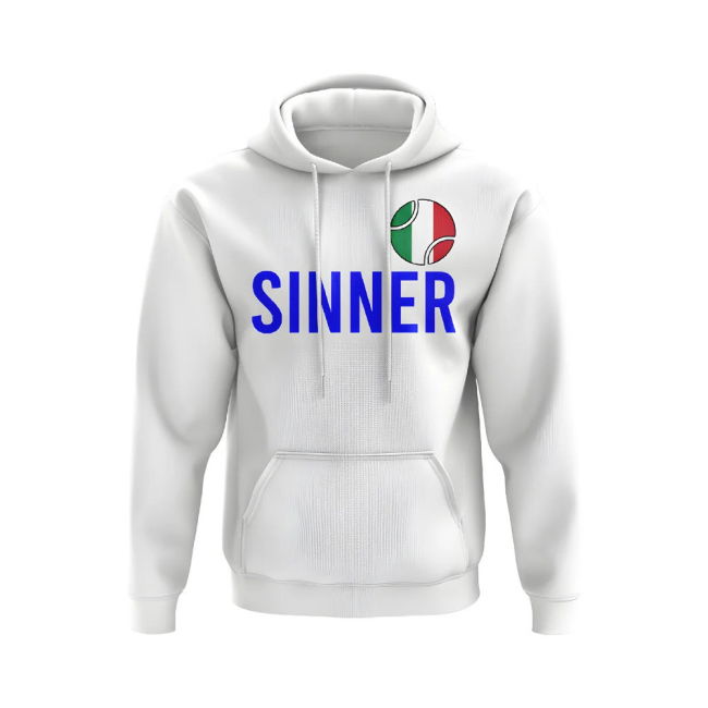 Jannik Sinner Italy Name Hoody (White) Holland Euro Worldcup