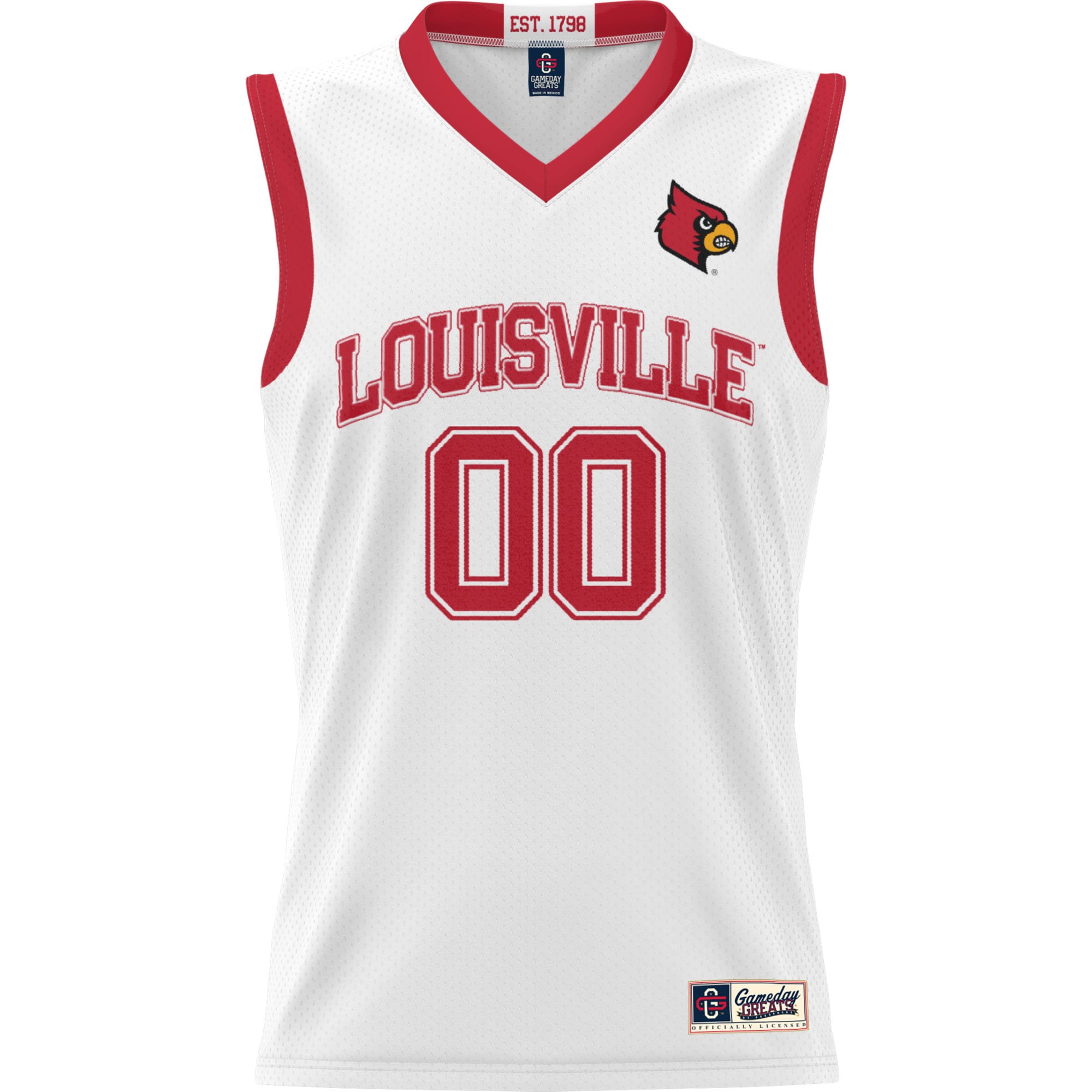 [DDG] Louisville Cardinals GameDay Greats Youth NIL Pick-A-Player Lightweight Men's Basketball Jersey - White