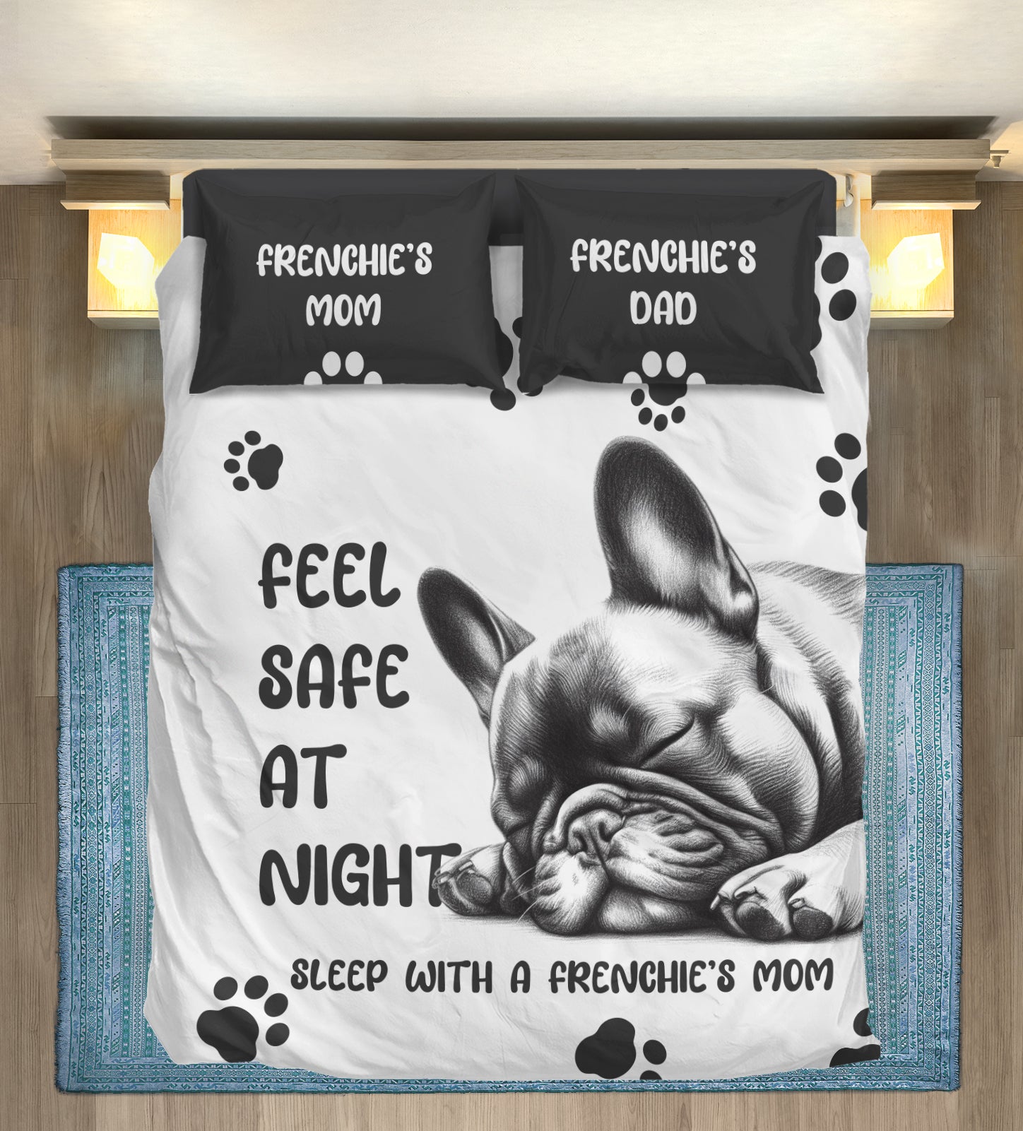 French Bulldog Ollie Bedding Set Cute Frenchie Essential