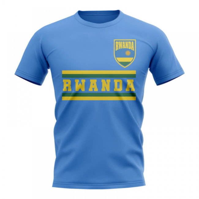 Pro-Grade Rwanda Core Football Country T-Shirt (Sky) Premium-Quality