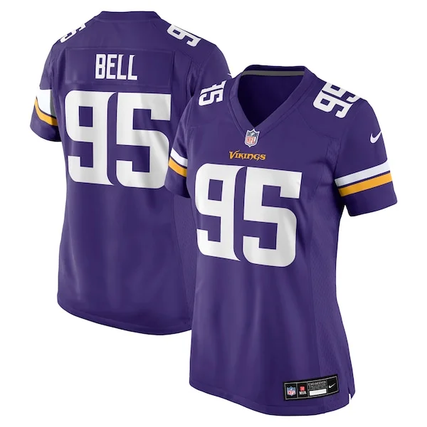 None Travis Bell Game Jersey - Purple | NFL Player Jersey | NFL Footba