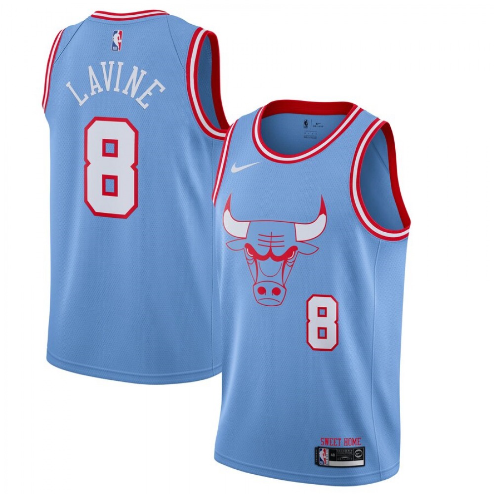 Premium Zach LaVine8 Chicago Bulls Blue Jersey - City Edition
