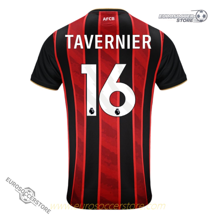 Bournemouth's 25-26 Home TAVERNIER 16 Jersey (TAVERNIER 16 Bournemouth Home Jersey for the 25-26 Season)