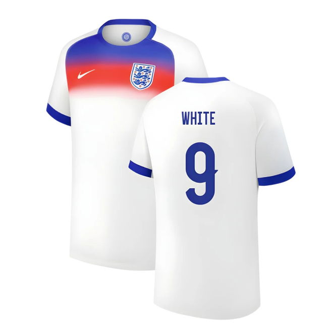 England International Team Replica Jersey - Womens Version (WHITE 9)