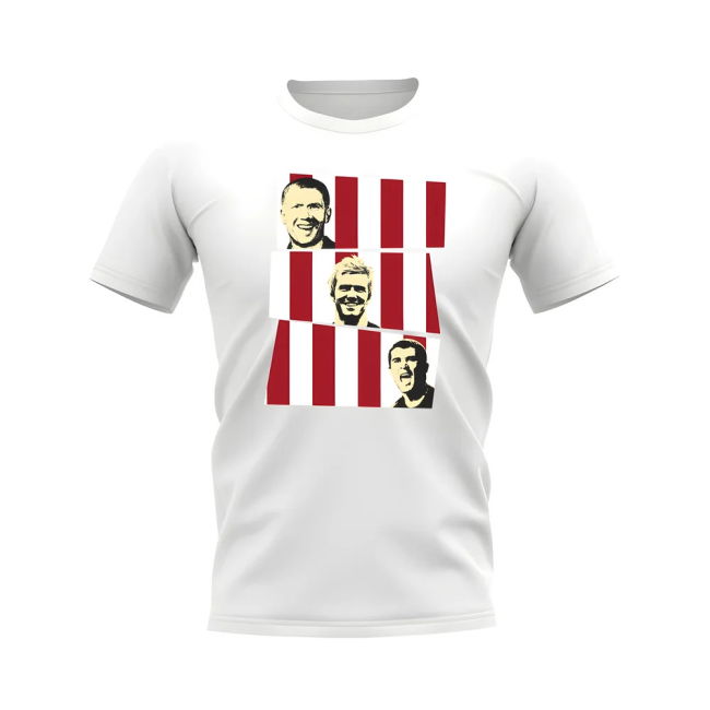 Man Utd Genuine Scholes Beckham Keane Manchester United Trio T-Shir...