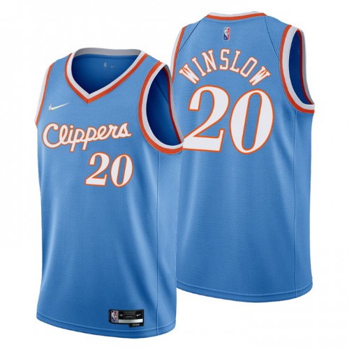Los Angeles Los Angeles Clippers #20 Justise Winslow Mens Nike Blue 2021/22 Swingman NBA Jersey ¨C City Edition Mens