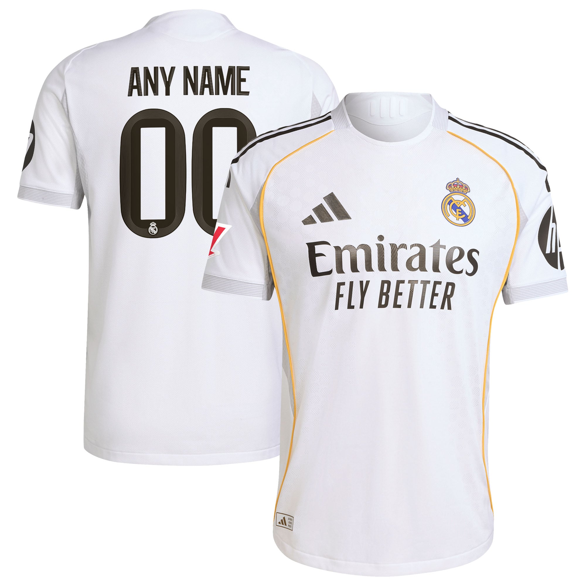 [SJH] Real Madrid 2025/26 Home Authentic Custom Jersey - White
