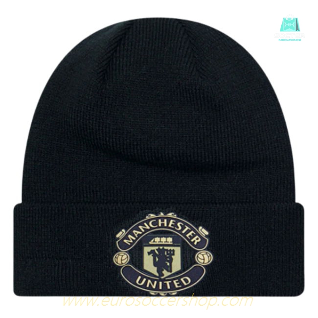 Man Utd Black Cuff Beanie