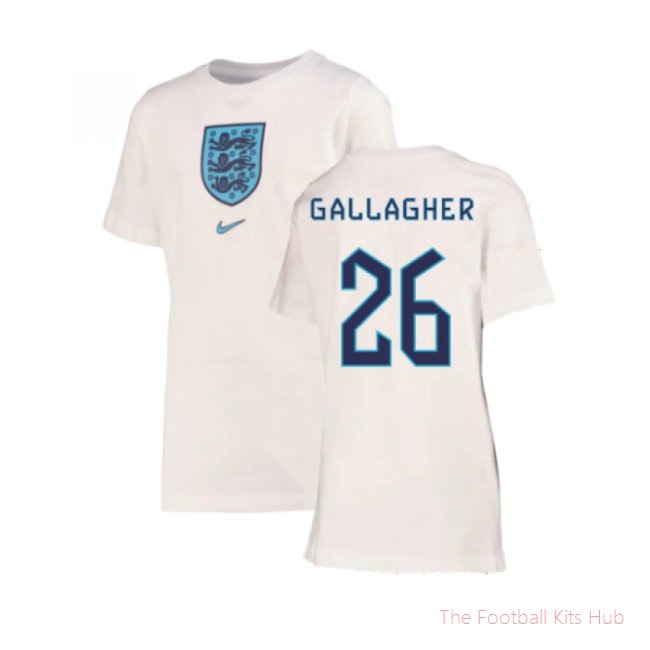 [JED] 2022/23 England Crest Tee (White) - Kids (Gallagher 26)