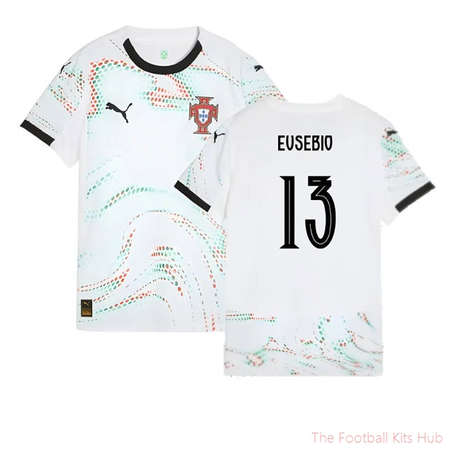 2025-2026 Portugal Away Shirt (Womens) (Eusebio 13)