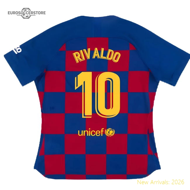 High-Quality Barcelona 2019-20 Womens Home Shirt (Vaporkit) ((Excellent) S) (Rivaldo