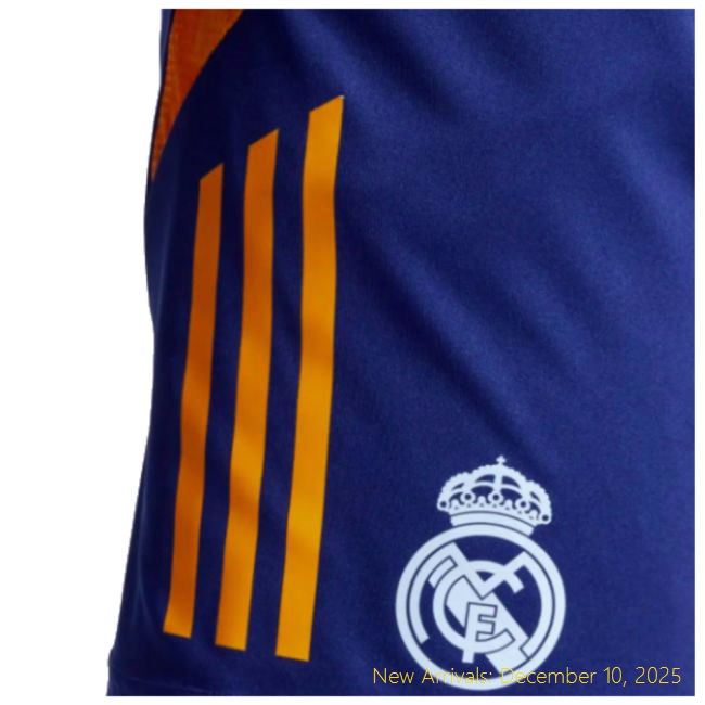 2024-2025 Real Madrid Training Shorts - High Quality Soccer - Navy...