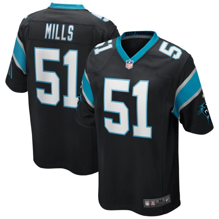 Men's Carolina Panthers Sam Mills Nike Black Game Retired ...