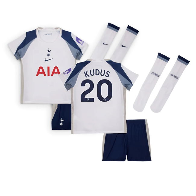 Tottenham 2025-20 Home Soccer Kit Kudus Printing L M S Kids