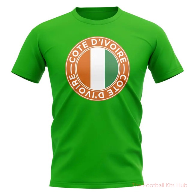 Ivory Coast Football Badge T-Shirt (Green)