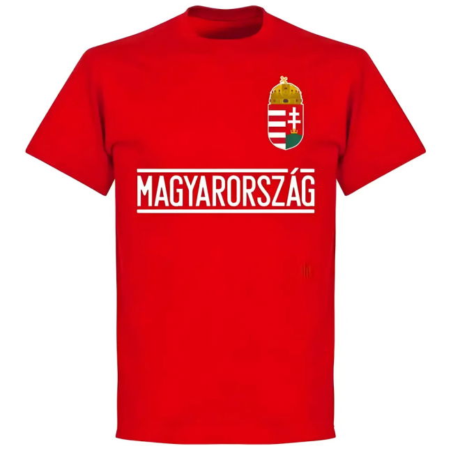 Hungary Puskas 10 Team T-Shirt - Red Oranje Euro Netherlands