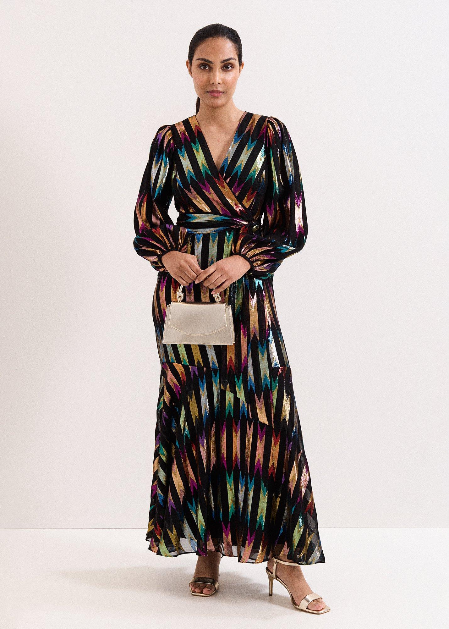 Petite Ellia Shimmer Maxi Dress