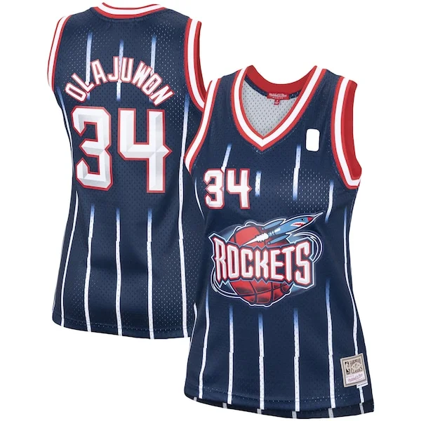 Hakeem Olajuwon HOU Swingman Jersey - top-tier NBA - Navy casual