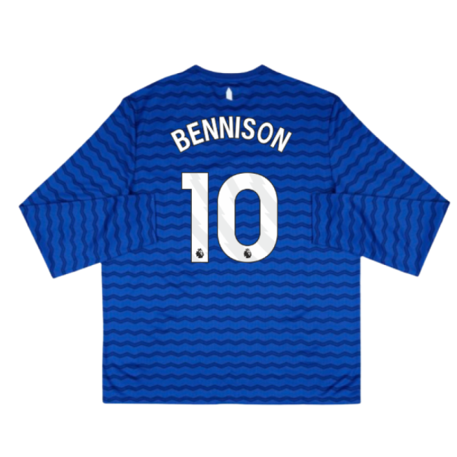 Official 2025-2026 Everton Home Long Sleeve Shirt (bennison 10)