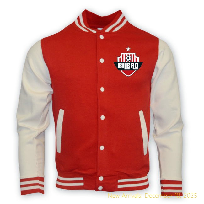 Premium Athletic Bilbao College Baseball Jacket (red) - Value for