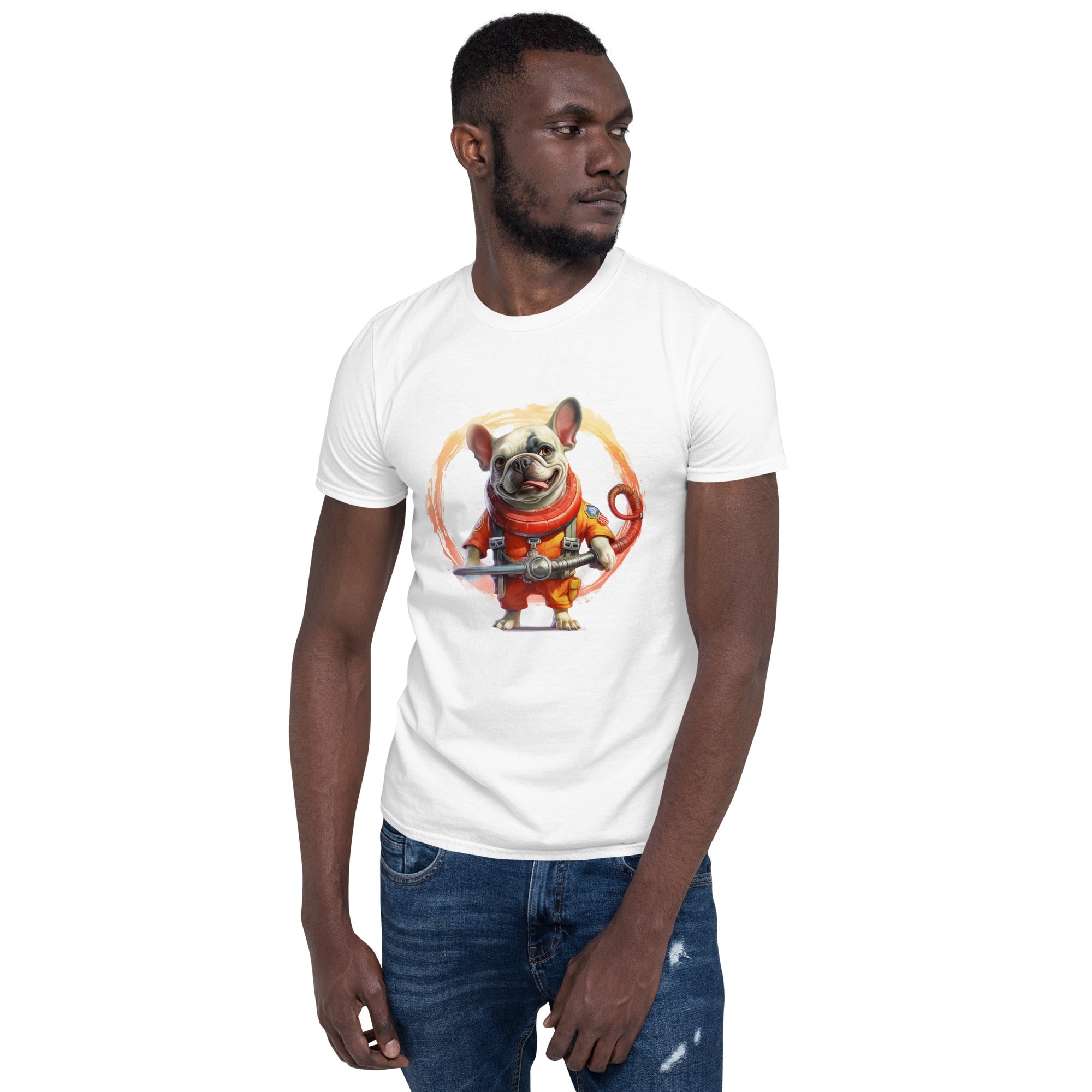 French Bulldog Firefighter Frenchie T Shirt Bridging Brave Service