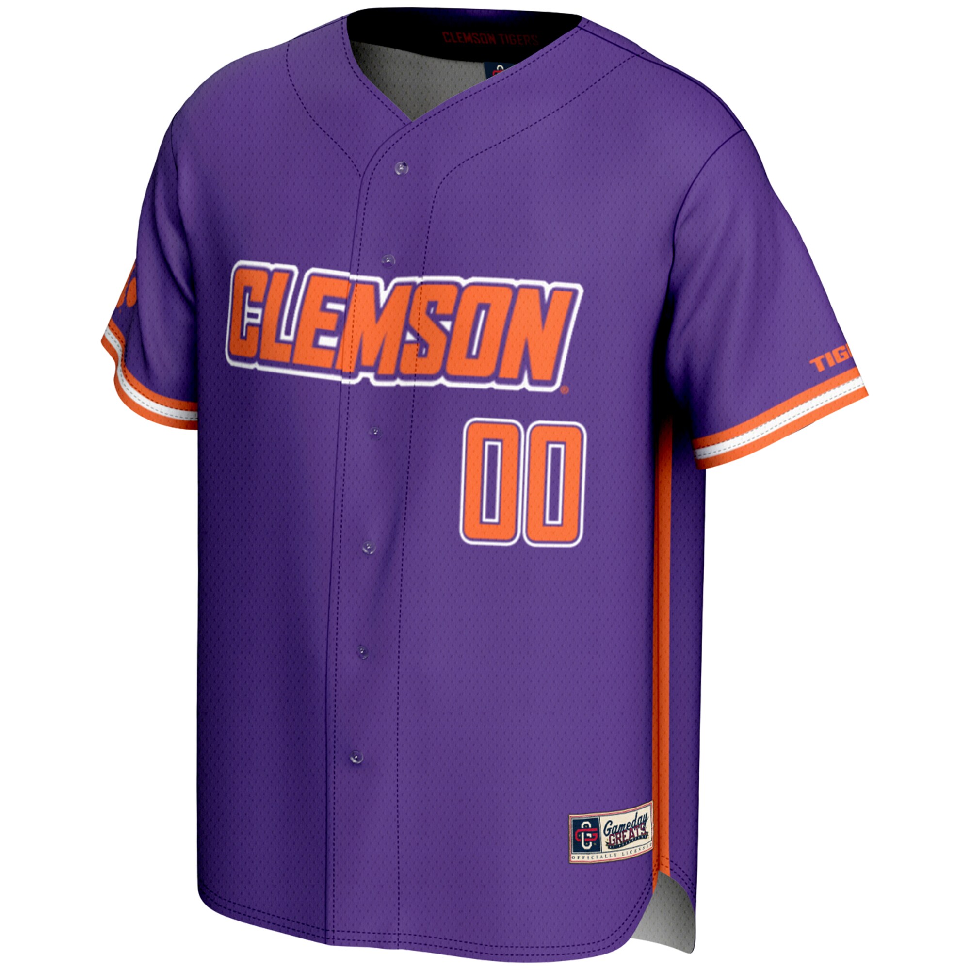 [DDG] Clemson Tigers GameDay Greats NIL Pick-A-Player Lightweight Baseball Jersey - Purple