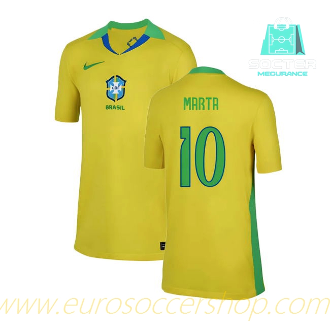 2025-2026 Season Brazil NT Home Shirt Youth Version (Marta 10)
