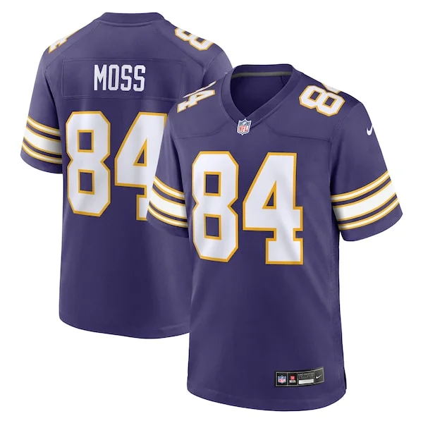 None Randy Moss Game Jersey - Purple | NFL Player Jersey | NFL Footbal