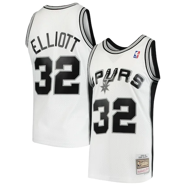 Sean Elliott SAS Swingman Jersey - superior retro - White basketball