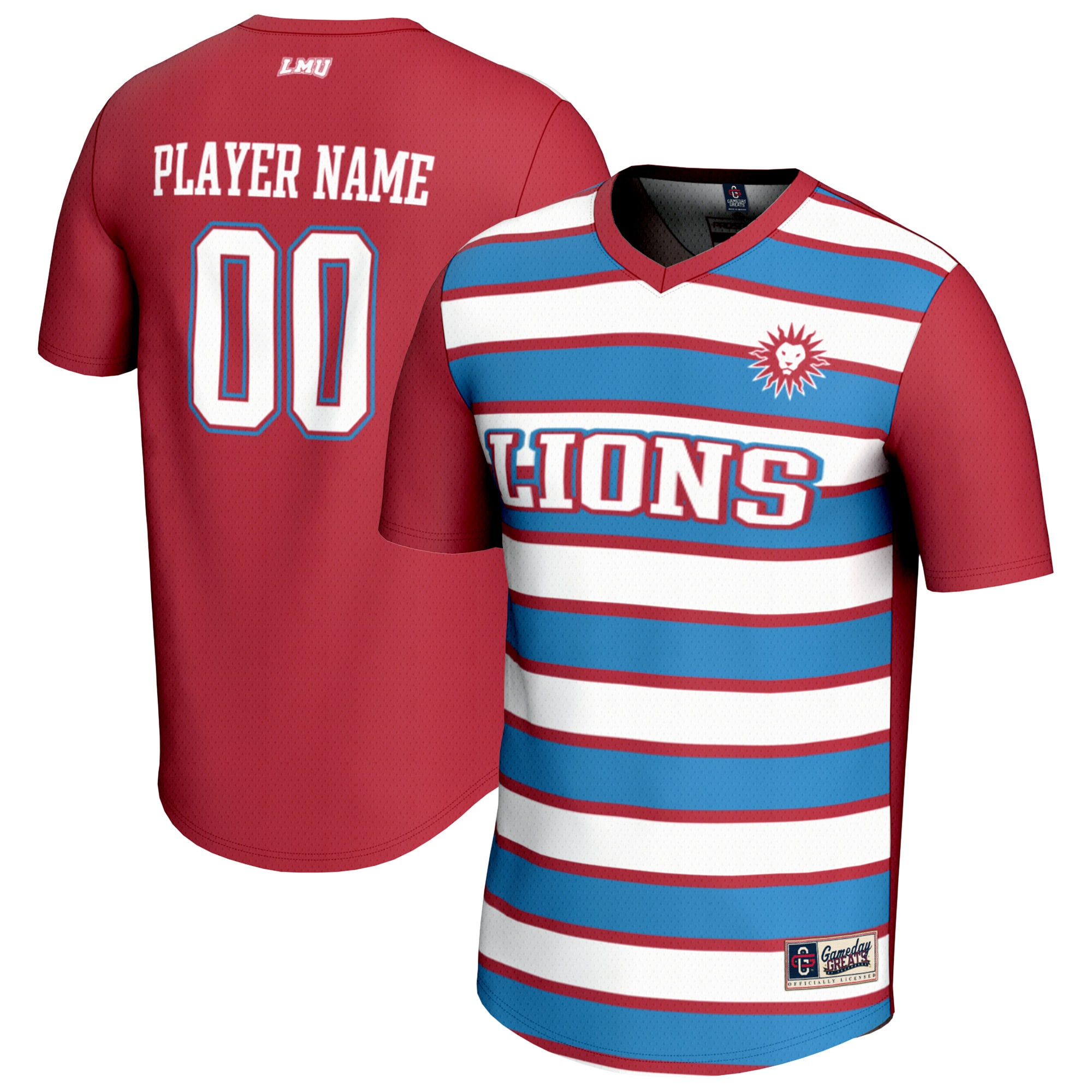 [SJH] Loyola Marymount Lions GameDay Greats Youth Men's Soccer NIL Pick-A-Player Fashion Jersey - Crimson