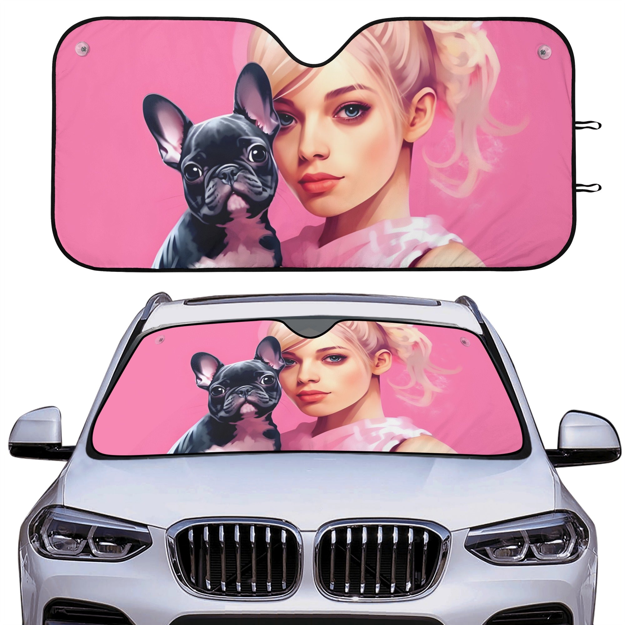 French Bulldog Zoe Car Auto Sun Shade Durable Dog Item