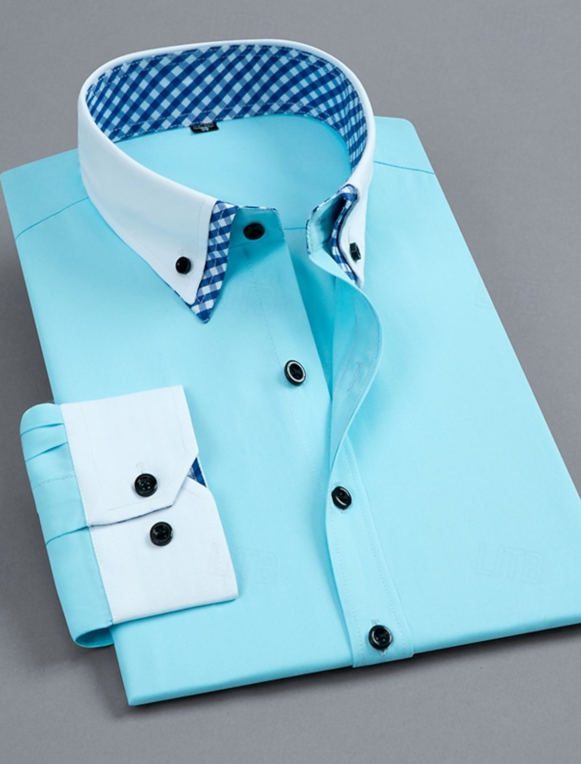 Men's Shirt Dress Shirt Button Up Shirt Plain Wedding Party White Pink Blue Light Purple Long Sleeve Lapel Spring Fall Clothing Apparel Pocket